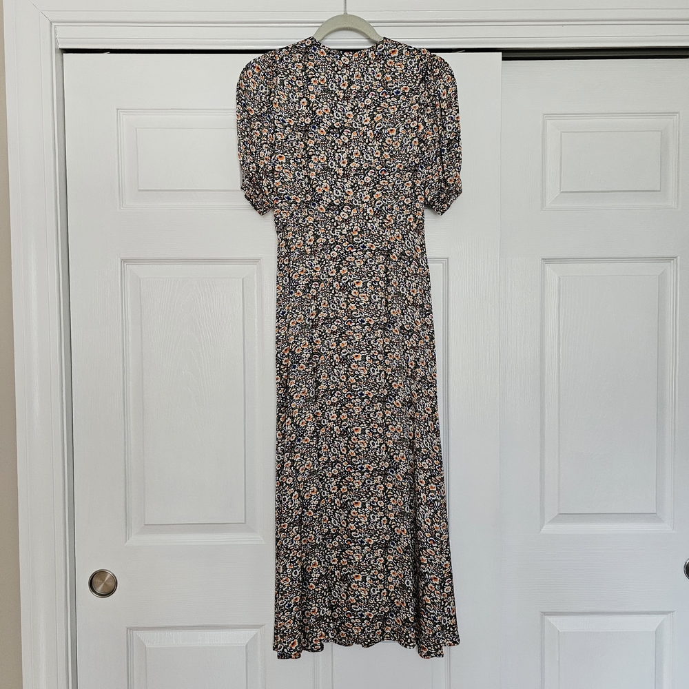 BODEN Black Floral Midi Dress - Picture 8 of 9